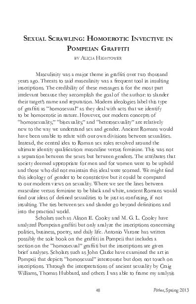 pompeii homosexuality|Sexual Scrawling: Homoerotic Invective in Pompeian .